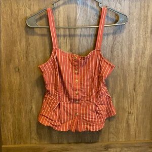 La hearts cropped peplum top